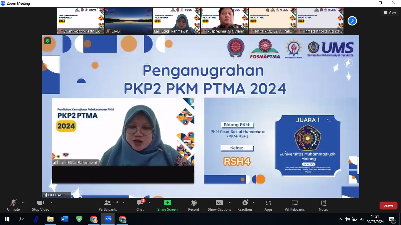 Mahasiswa Psikologi UMM Borong 3 Juara Sekaligus Pada PKM Perguruan Tinggi Muhammadiyah dan Aisiyah Se-Indonesia 2024