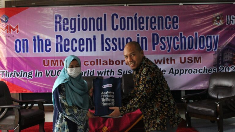 buka Cakrawala baru Untuk Mahasiswa, Fakultas Psikologi UMM Menjalin Kerja Sama dengan Universiti Sains Malaysia melalui regional conference Sabtu 5 november 2022